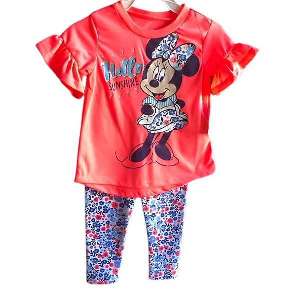 Disney Other - Minnie Mouse Baby Leggings Outfit. NWT 12 or 18 Months Hello Sunshine Disney